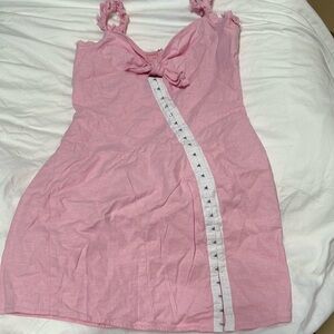 For Love & Lemons Pink Hook and Eye Mini Dress Medium